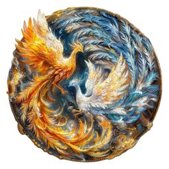 Wooden Jigsaw Puzzle- Yin Yang Phoenix 2