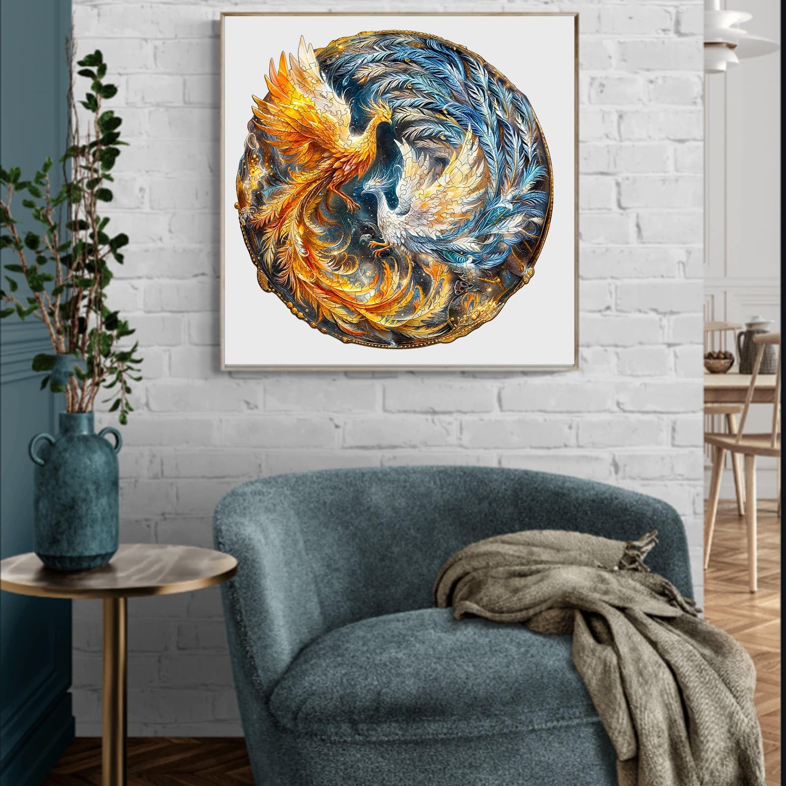 Wooden Jigsaw Puzzle- Yin Yang Phoenix 2 - Image 7