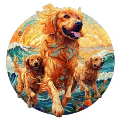 Wooden Jigsaw Puzzle - Beach Golden Family