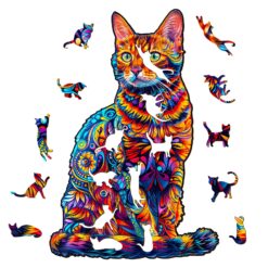 Alternative view of Wooden Jigsaw Puzzle - Bengal Cat