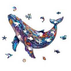 Alternative view of Wooden Jigsaw Puzzle - Blue Whale