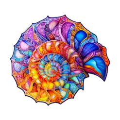 Wooden Jigsaw Puzzle - Colorful Nautilus