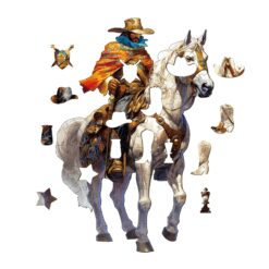 Alternative view of Wooden Jigsaw Puzzle - Cowboy