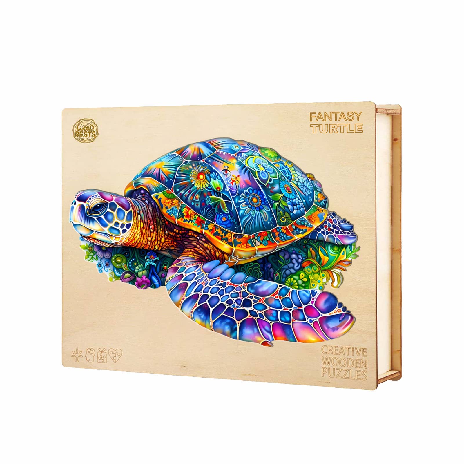 Wooden Jigsaw Puzzle - Fantasy Turtle - Image 5
