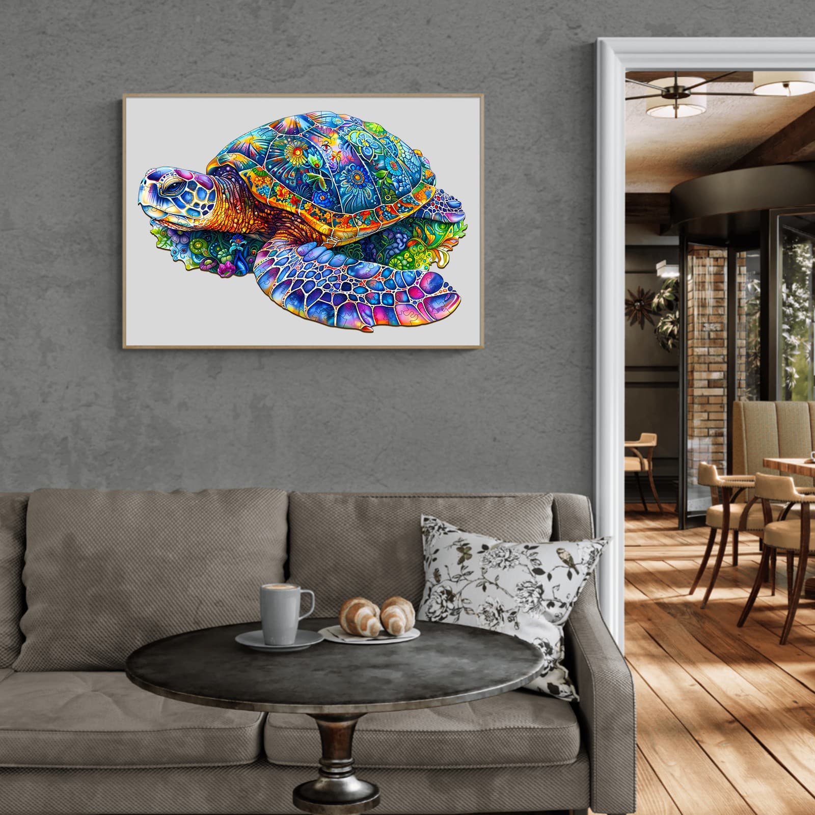 Wooden Jigsaw Puzzle - Fantasy Turtle - Image 7