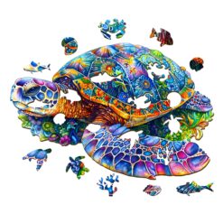 Alternative view of Wooden Jigsaw Puzzle - Fantasy Turtle