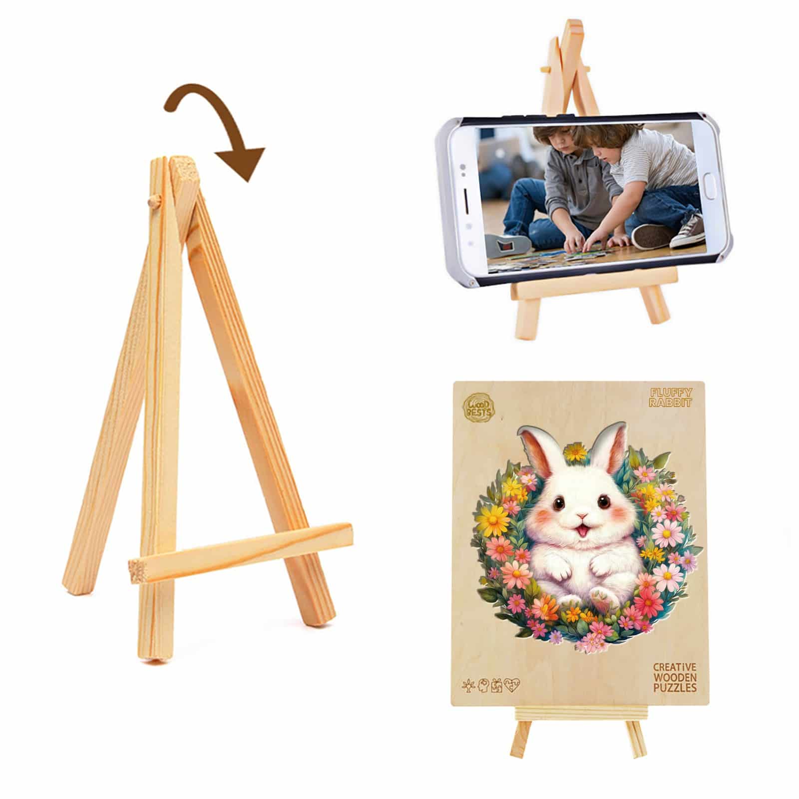 Wooden Jigsaw Puzzle - Fluffy Rabbit - Image 6