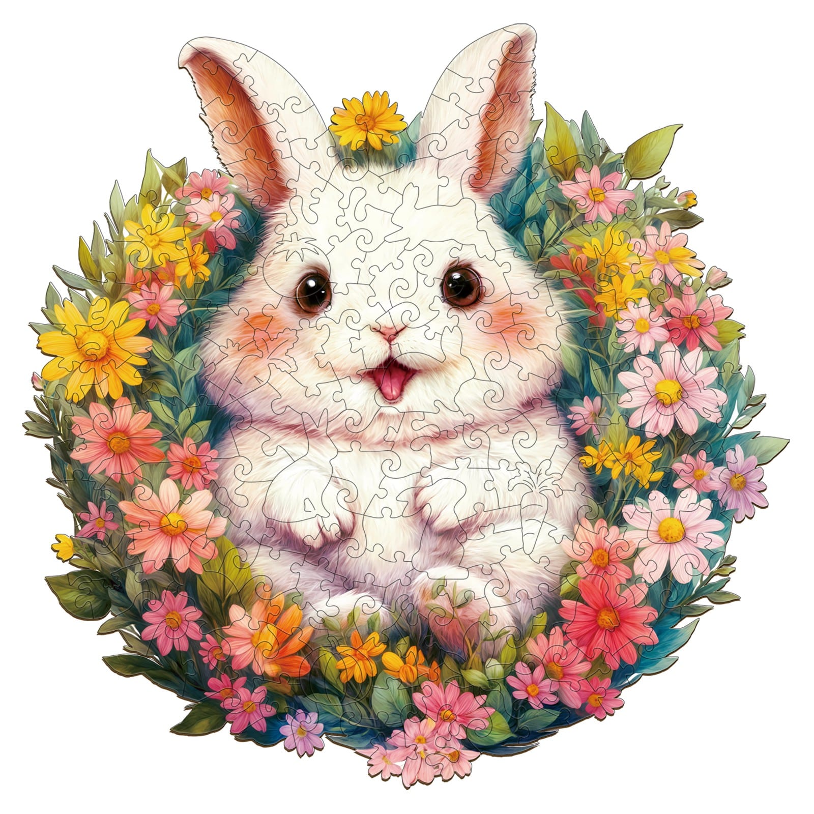 Wooden Jigsaw Puzzle - Fluffy Rabbit