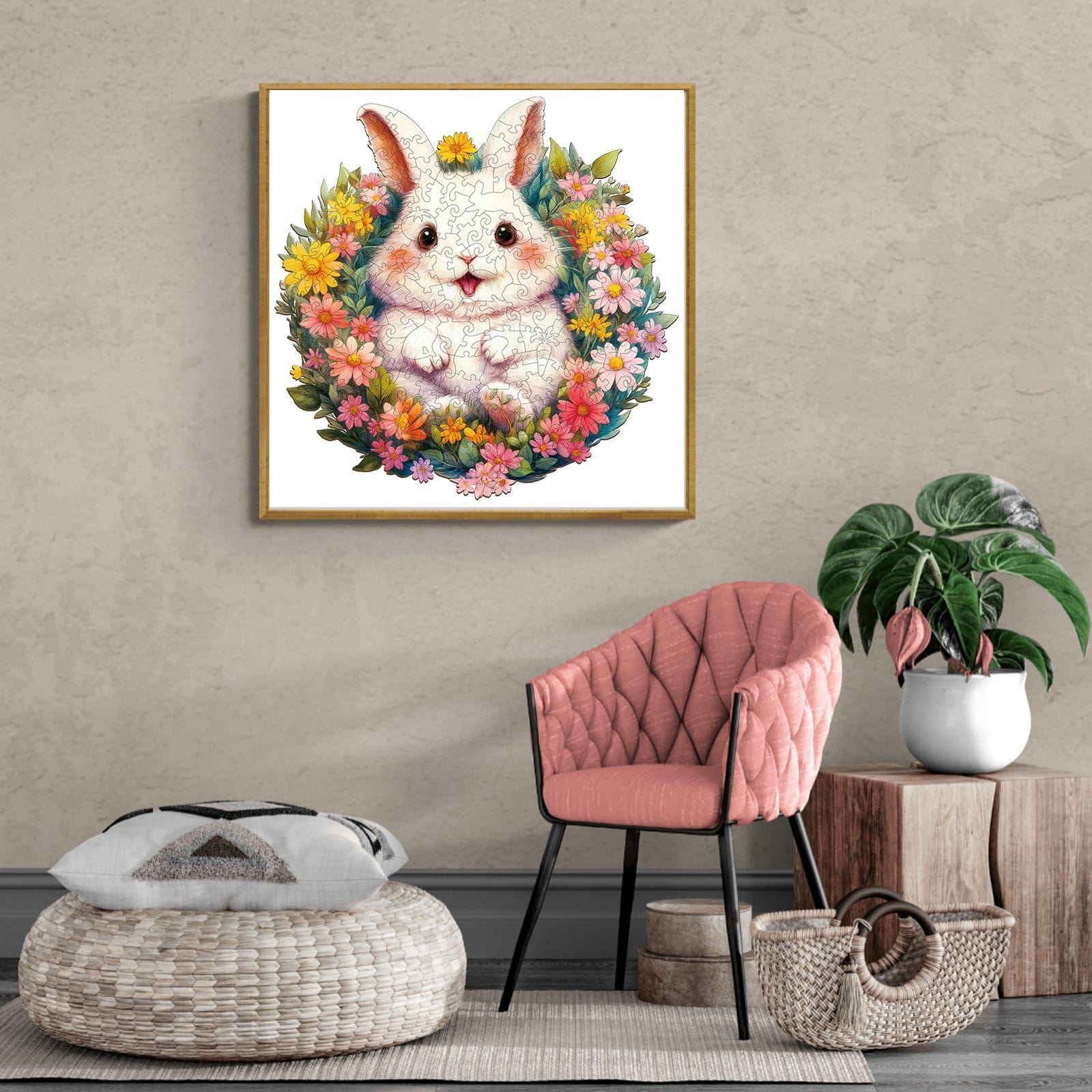 Wooden Jigsaw Puzzle - Fluffy Rabbit - Image 7