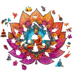 Alternative view of Wooden Jigsaw Puzzle - Mandala Buddhism