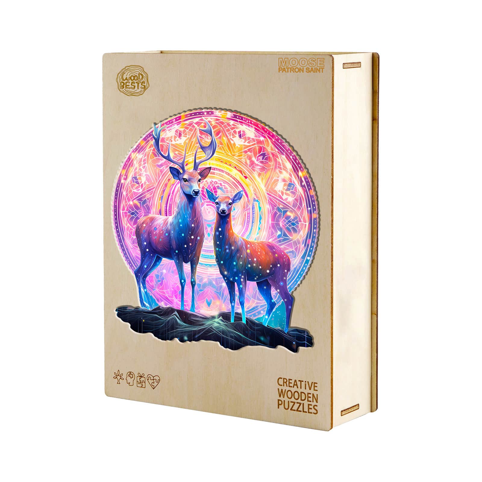 Wooden Jigsaw Puzzle - Moose Patron Saint - Image 5