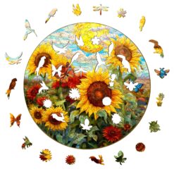 Alternative view of Wooden Jigsaw Puzzle - Sunflower Sonata