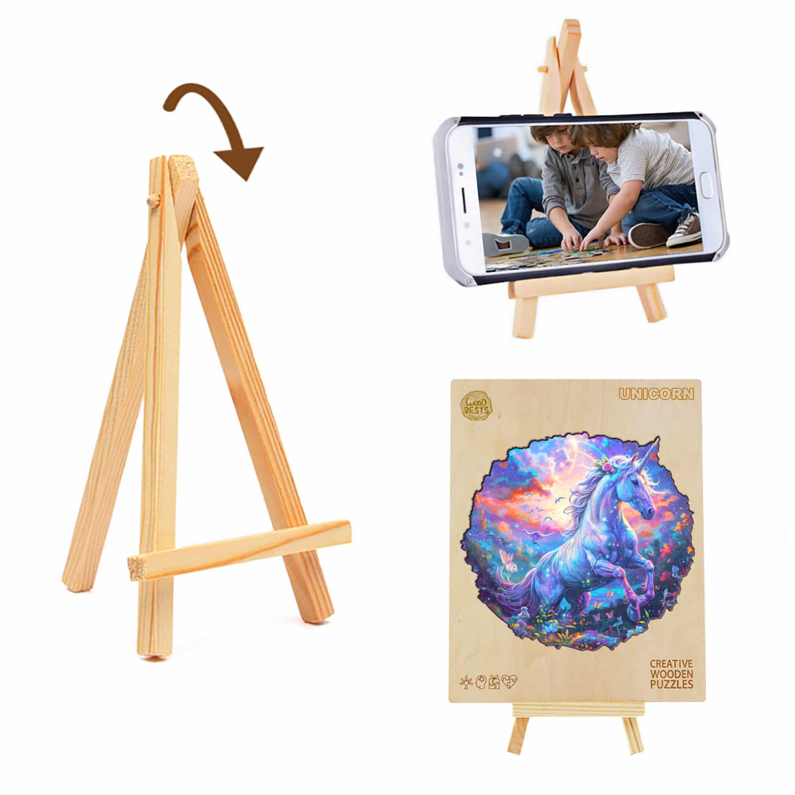 Wooden Jigsaw Puzzle - Unicorn in Fantasyland - Image 6