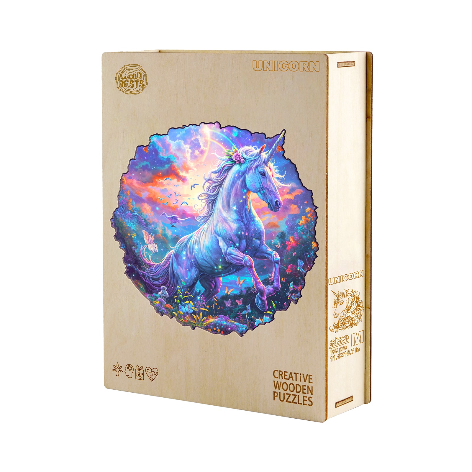 Wooden Jigsaw Puzzle - Unicorn in Fantasyland - Image 5