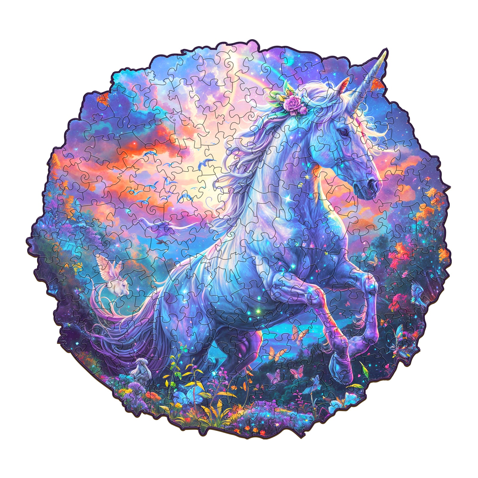Wooden Jigsaw Puzzle - Unicorn in Fantasyland