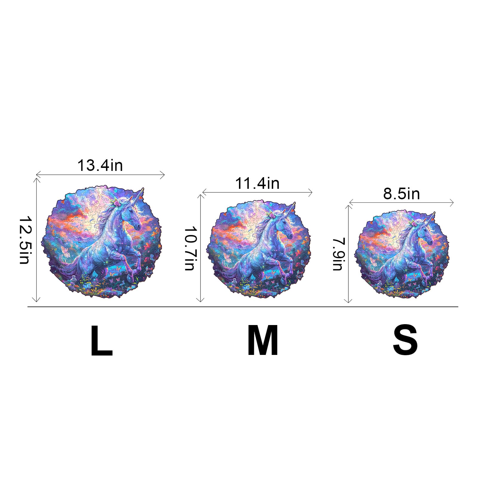 Wooden Jigsaw Puzzle - Unicorn in Fantasyland - Image 3