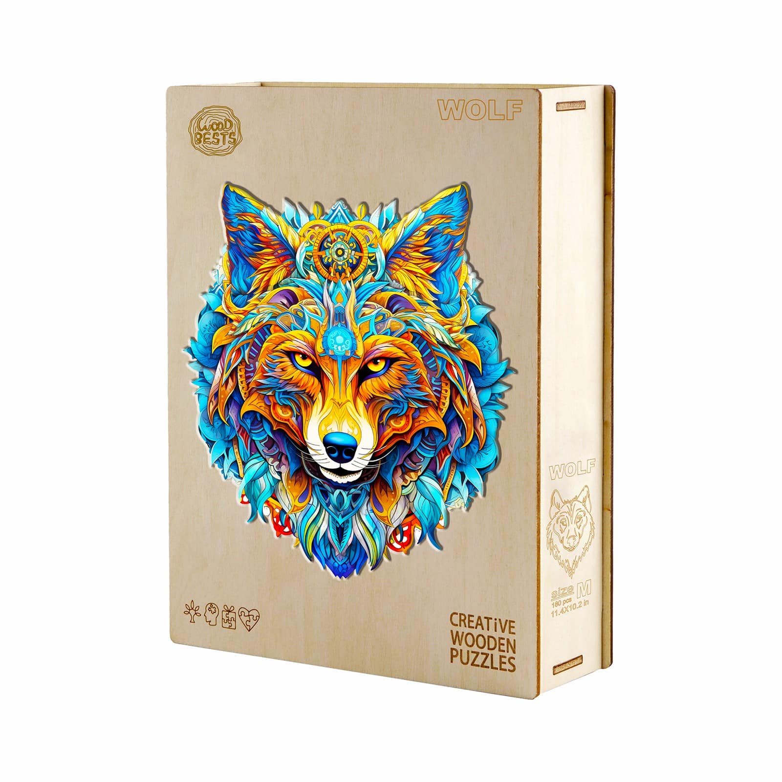 Wooden Jigsaw Puzzle - Ambitious Wolf - Image 5