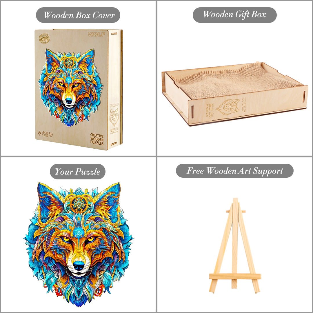 Wooden Jigsaw Puzzle - Ambitious Wolf - Image 4