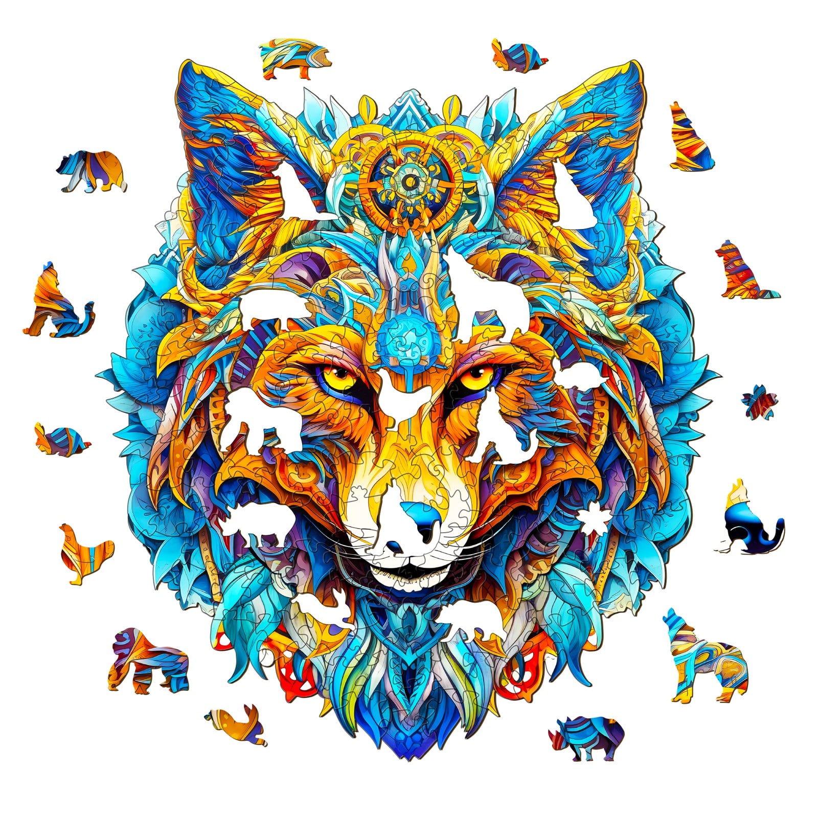 Wooden Jigsaw Puzzle - Ambitious Wolf - Image 2