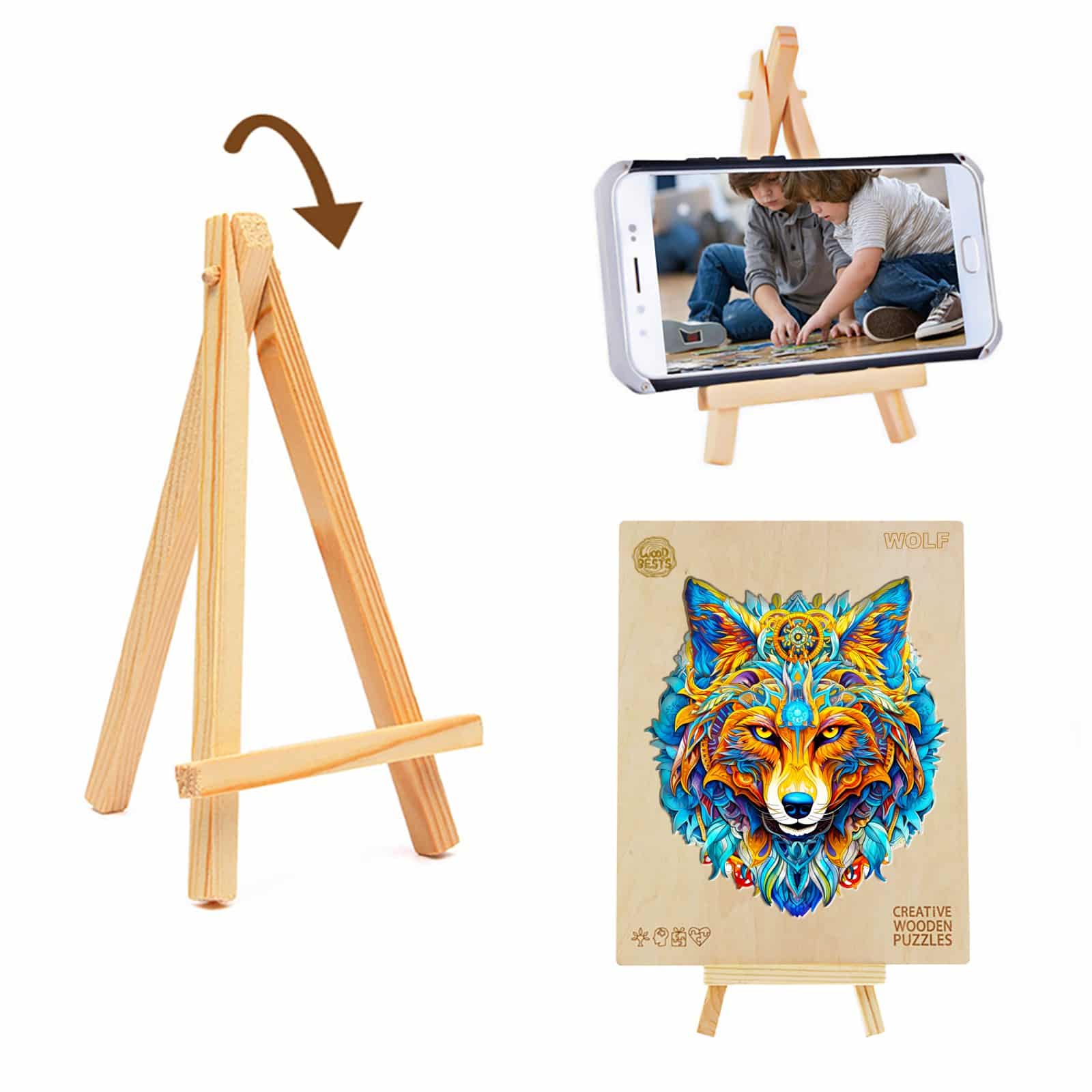 Wooden Jigsaw Puzzle - Ambitious Wolf - Image 6