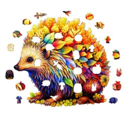 Alternative view of Wooden Jigsaw Puzzle - Clever Hedgehog
