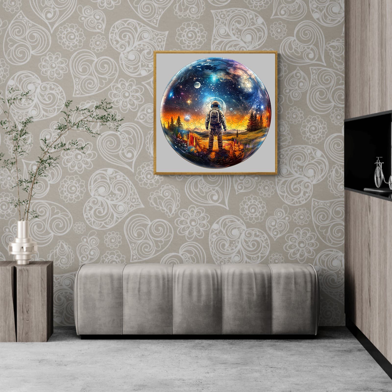 Wooden Jigsaw Puzzle -Crystal Ball Astronaut - Image 7