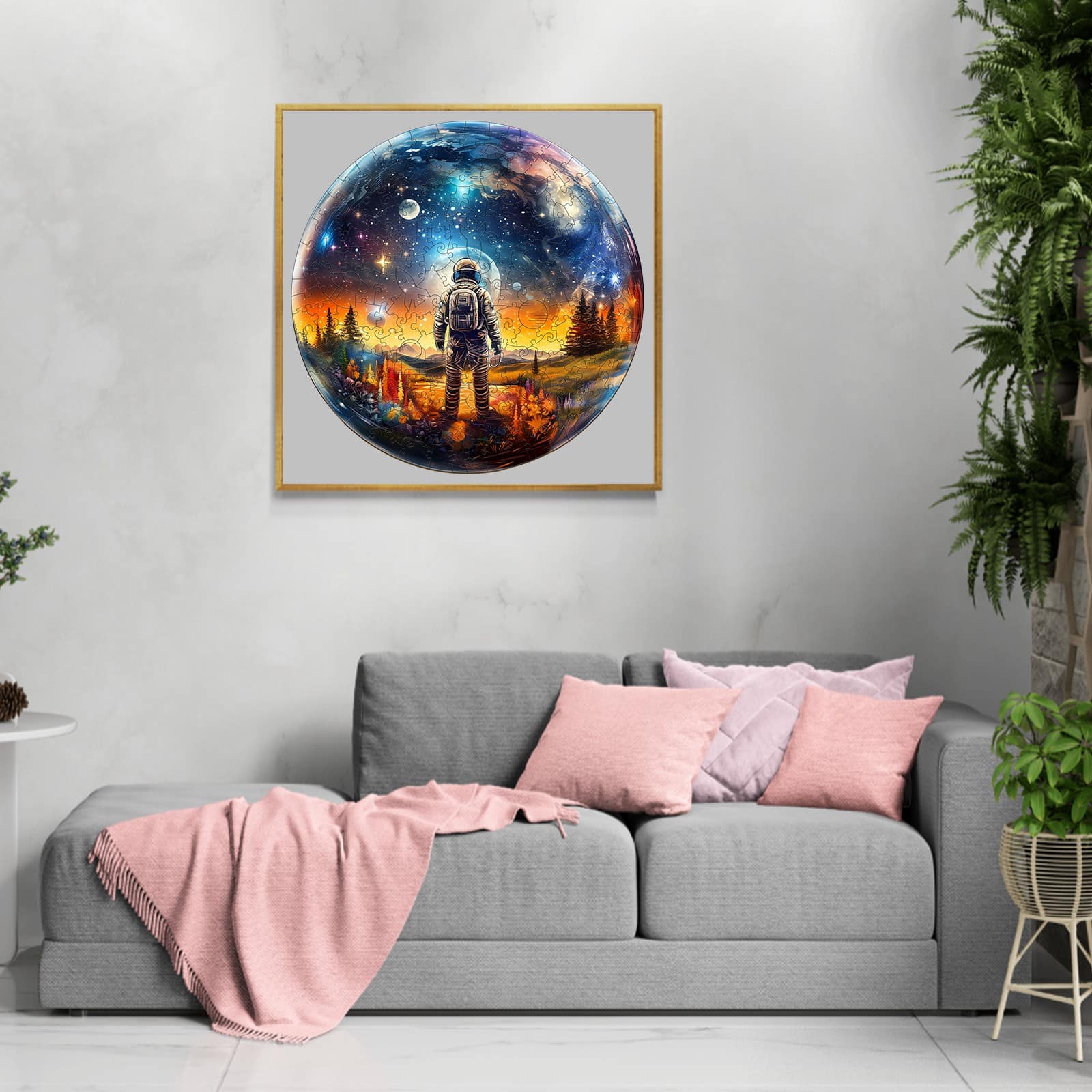 Wooden Jigsaw Puzzle -Crystal Ball Astronaut - Image 8