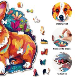 Alternative view of Wooden Jigsaw Puzzle - Cute Corgi