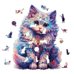 Alternative view of Wooden Jigsaw Puzzle - Cute Ragdoll Cat