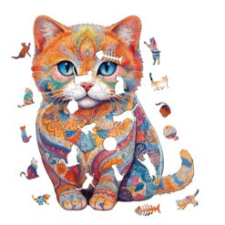Alternative view of Wooden Jigsaw Puzzle - Cute Scottish Cat