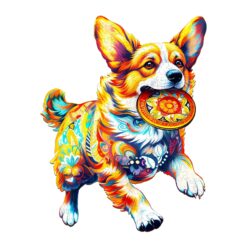 Wooden Jigsaw Puzzle - Dog Playing with Toys