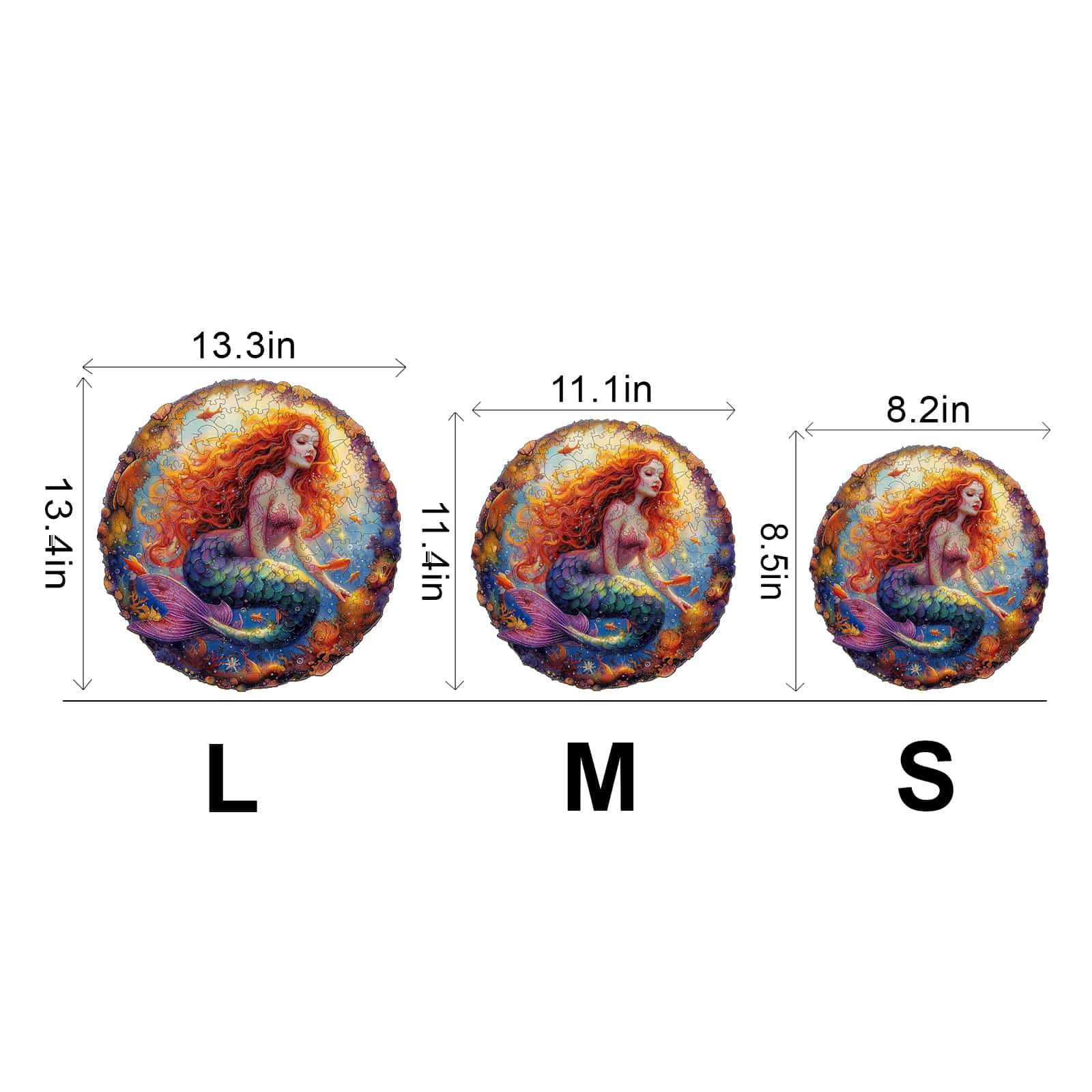 Wooden Jigsaw Puzzle - Elegant Mermaid - Image 3