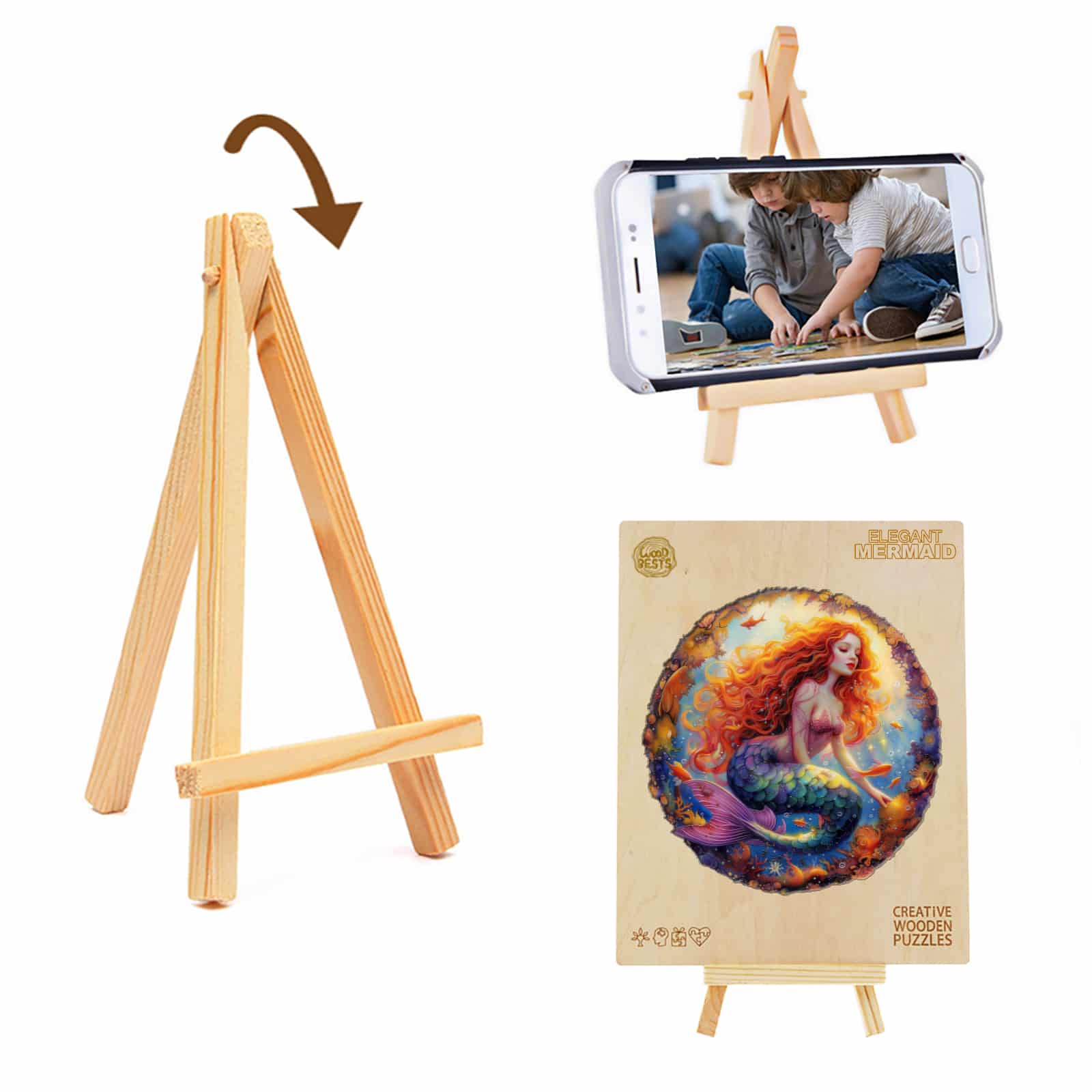 Wooden Jigsaw Puzzle - Elegant Mermaid - Image 6