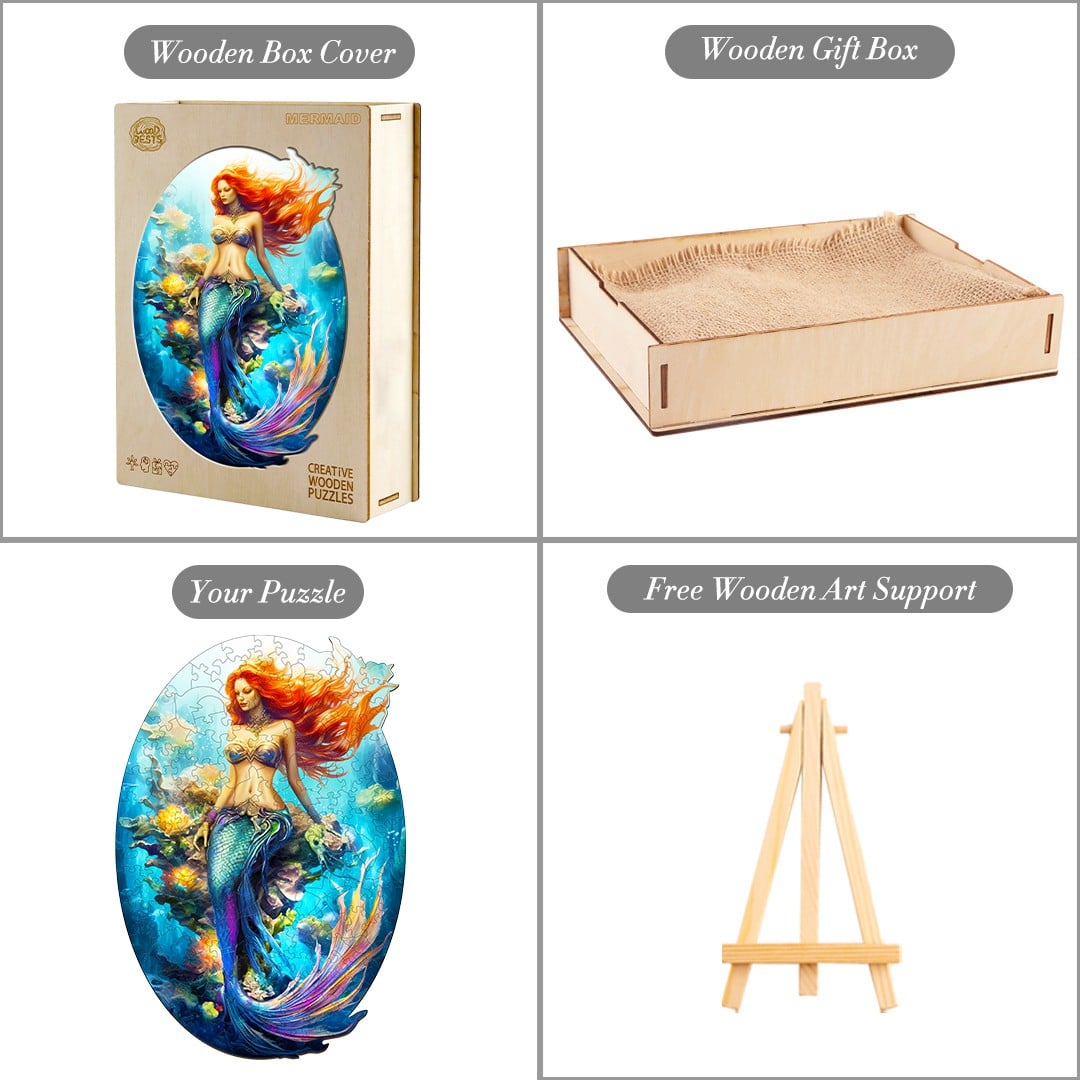 Wooden Jigsaw Puzzle - Mermaid - Image 4
