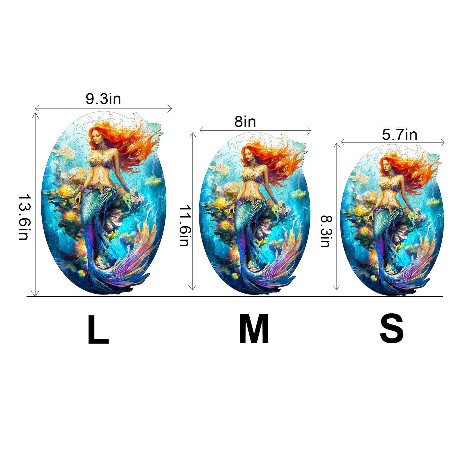 Wooden Jigsaw Puzzle - Mermaid - Image 3