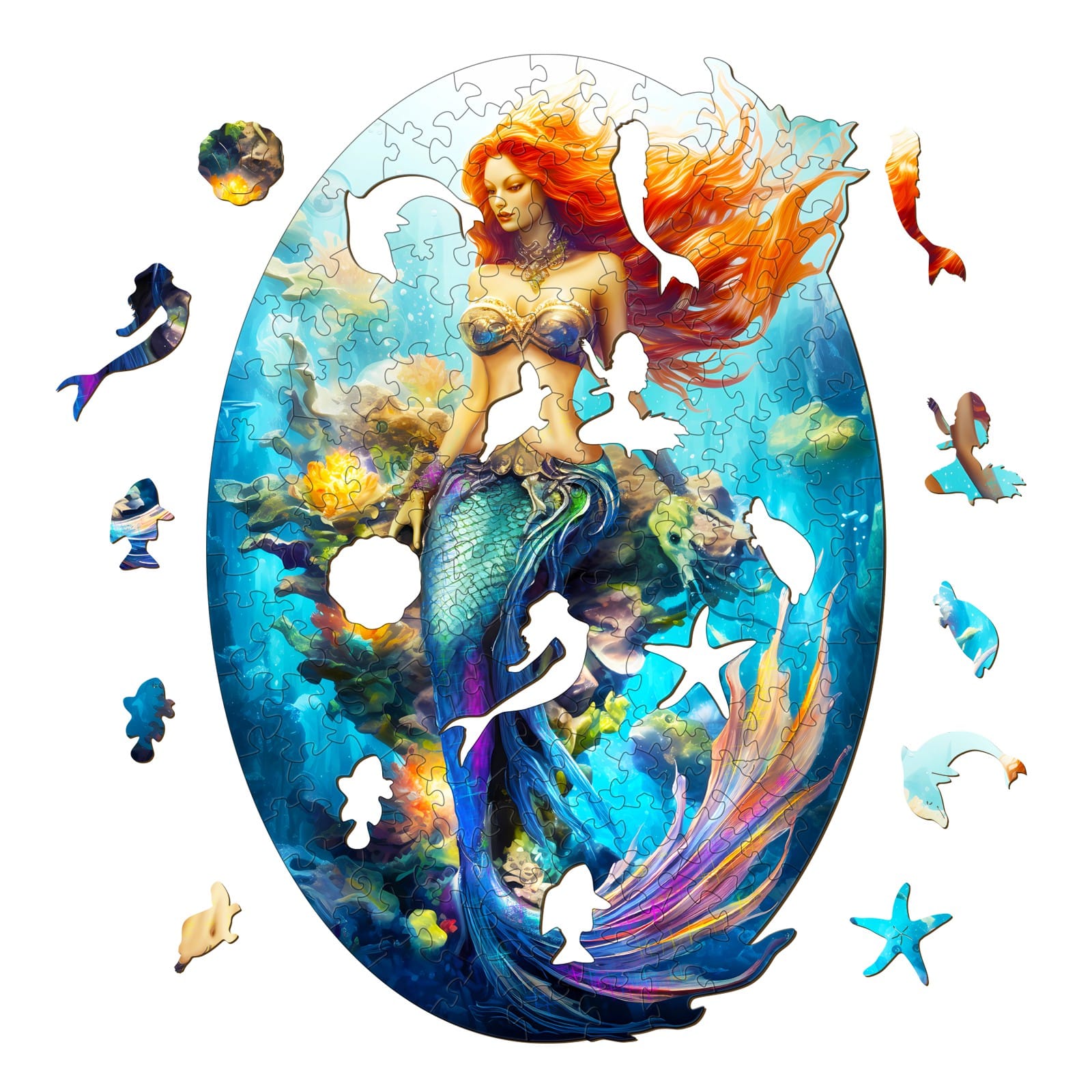 Wooden Jigsaw Puzzle - Mermaid - Image 2