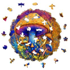 Alternative view of Wooden Jigsaw Puzzle - Magic Mushroom