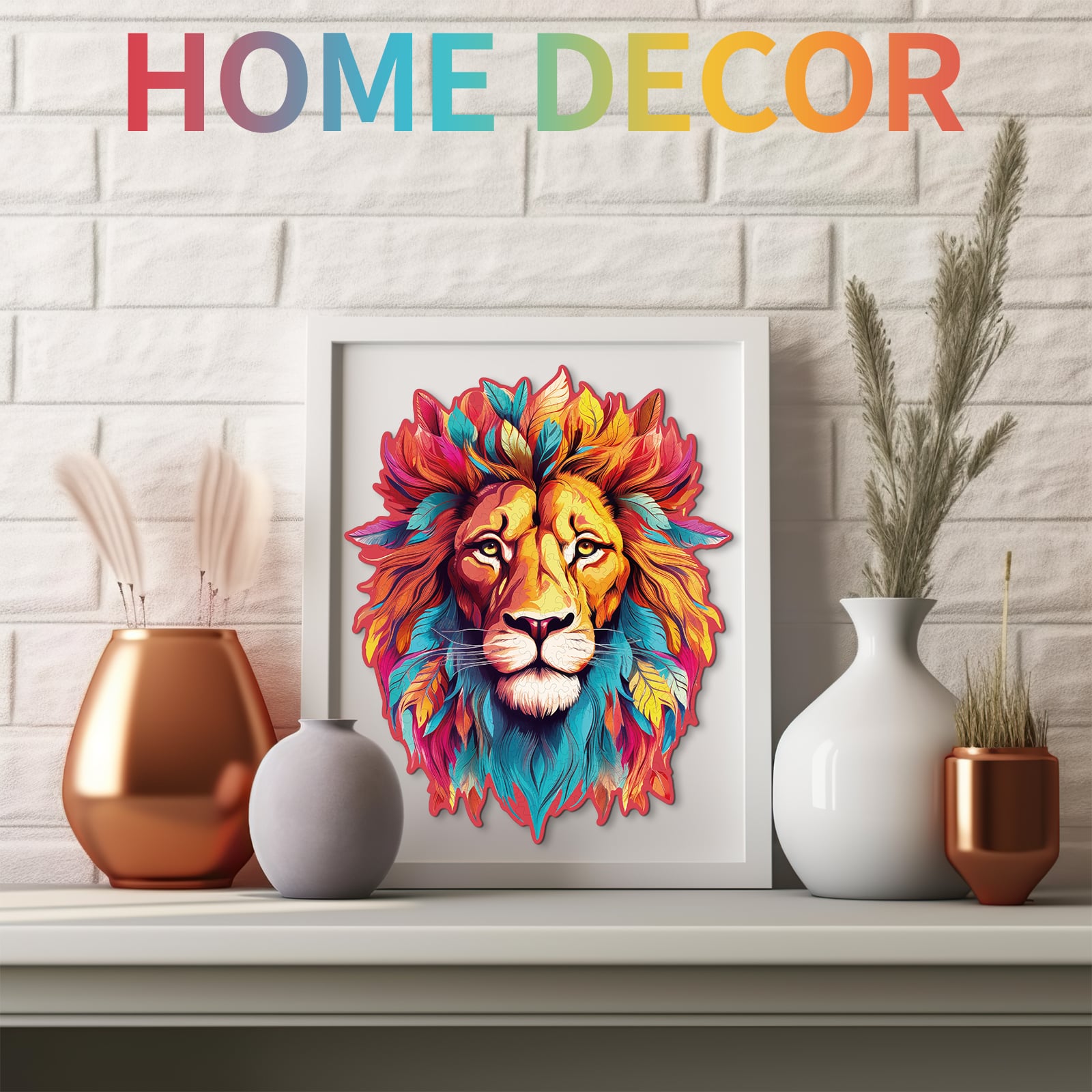 Wooden Jigsaw Puzzle - Resolute Lion - Image 5