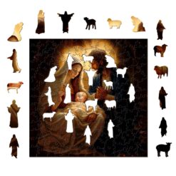Alternative view of Wooden Jigsaw Puzzle - The Birth of Jesus