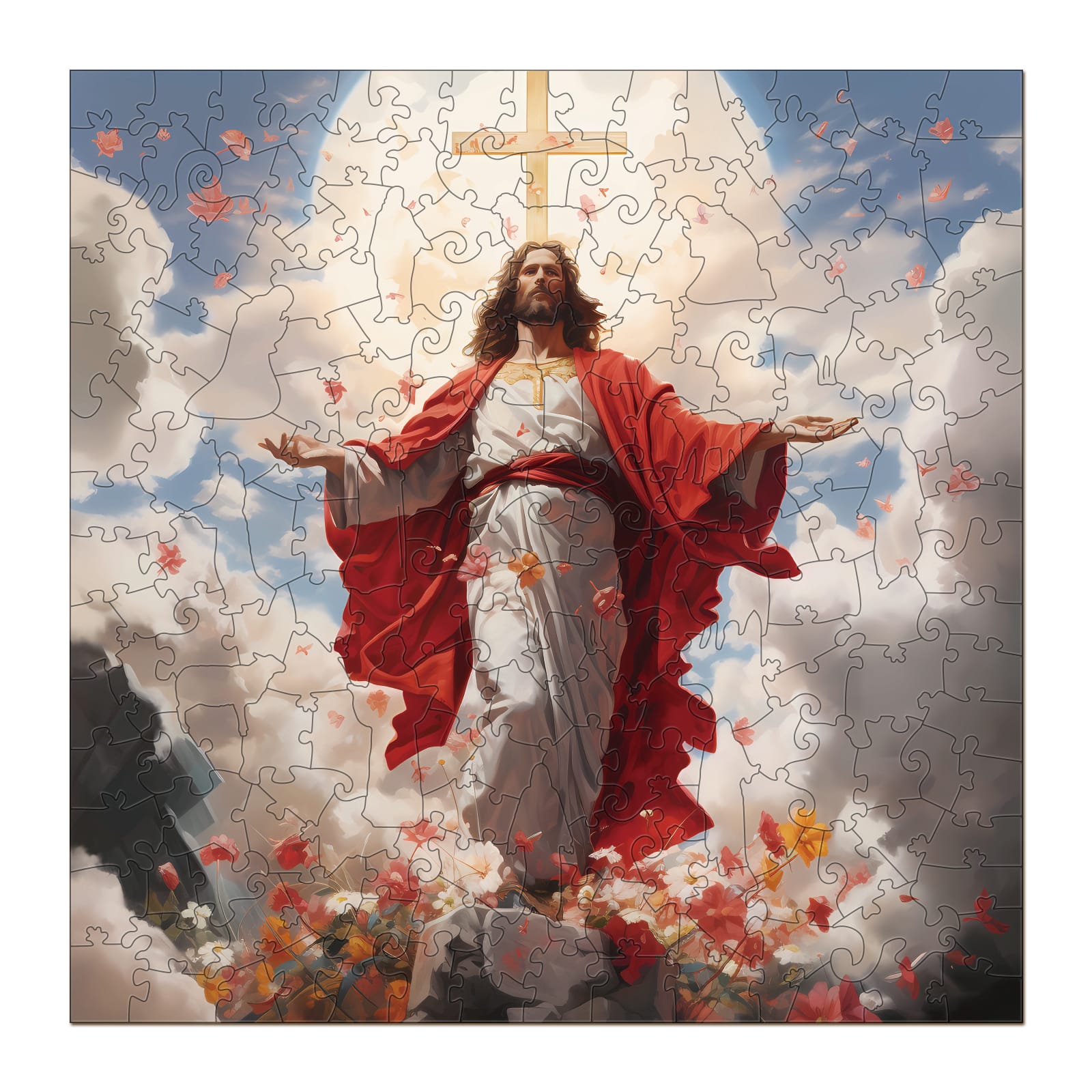 Wooden Jigsaw Puzzle - The Passion of Jesus (Heaven)