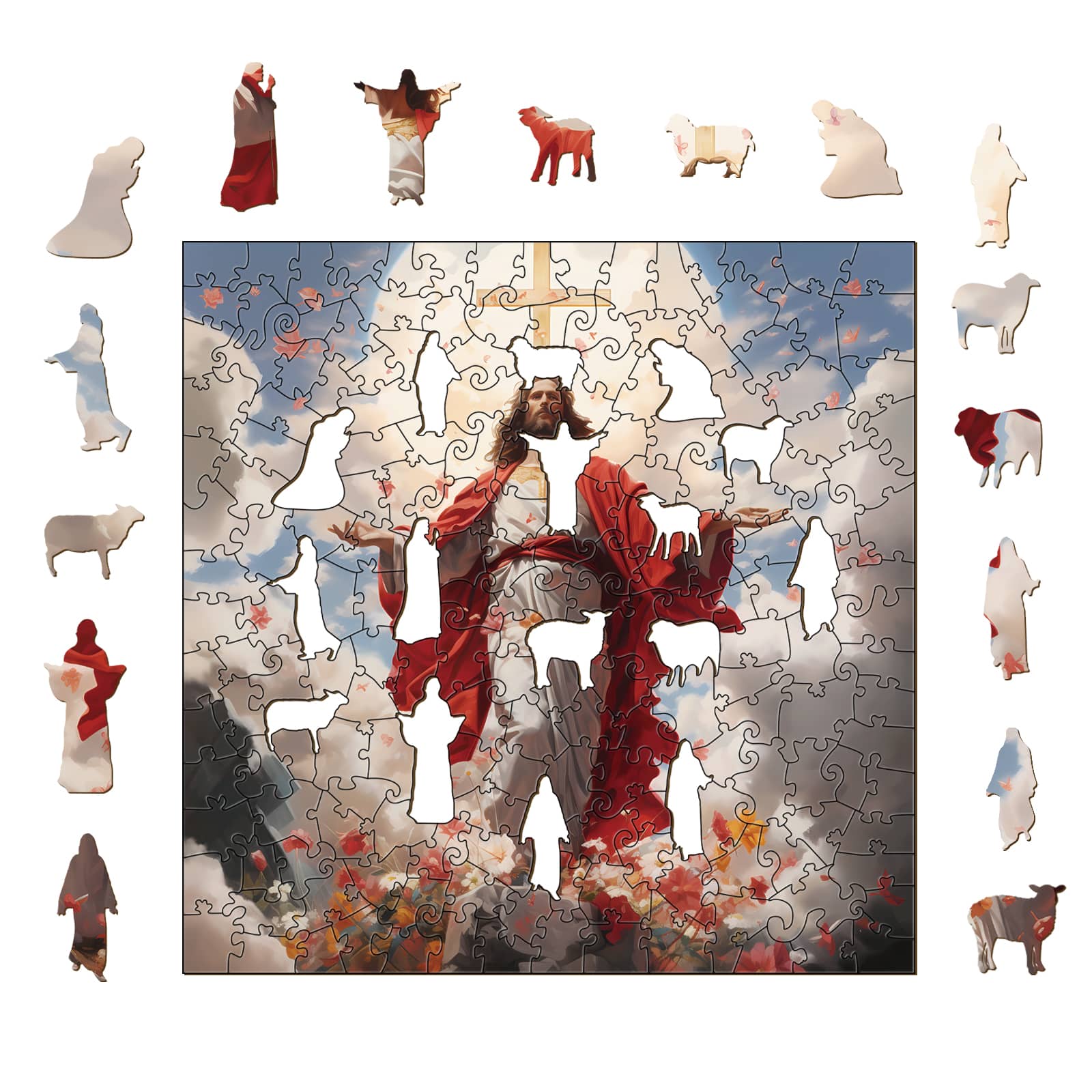 Wooden Jigsaw Puzzle - The Passion of Jesus (Heaven) - Image 2