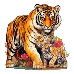 Wooden Jigsaw Puzzle - Tiger Family 2