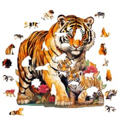 Alternative view of Wooden Jigsaw Puzzle - Tiger Family 2