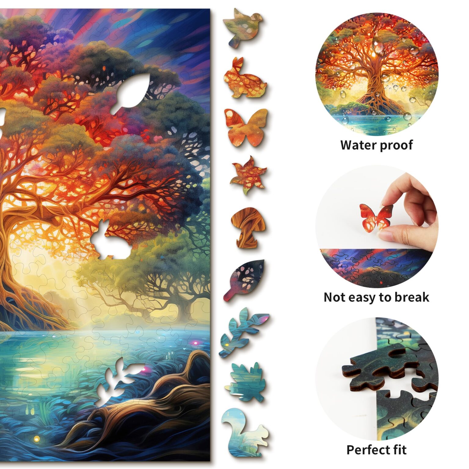 Wooden Jigsaw Puzzle - Twilight Divine Tree - KaaYee Puzzles