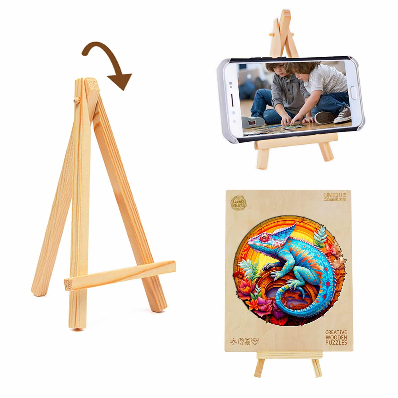 Wooden Jigsaw Puzzle - Unique Chameleon - Image 6