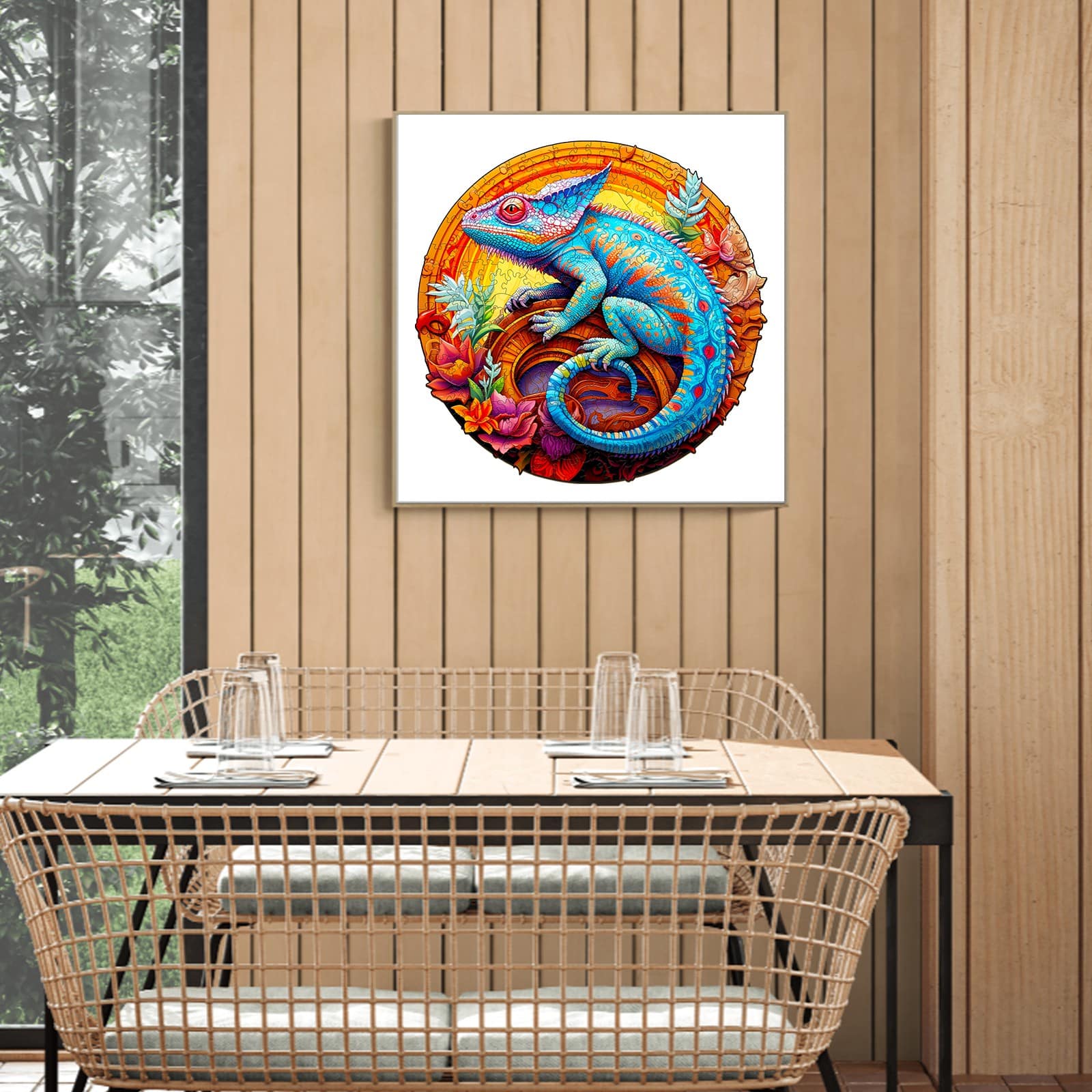 Wooden Jigsaw Puzzle - Unique Chameleon - Image 8