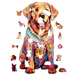 Alternative view of Wooden Jigsaw Puzzle - Well-behaved Labrador
