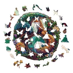 Alternative view of Wooden Jigsaw Puzzle - Yin Yang Fox 3