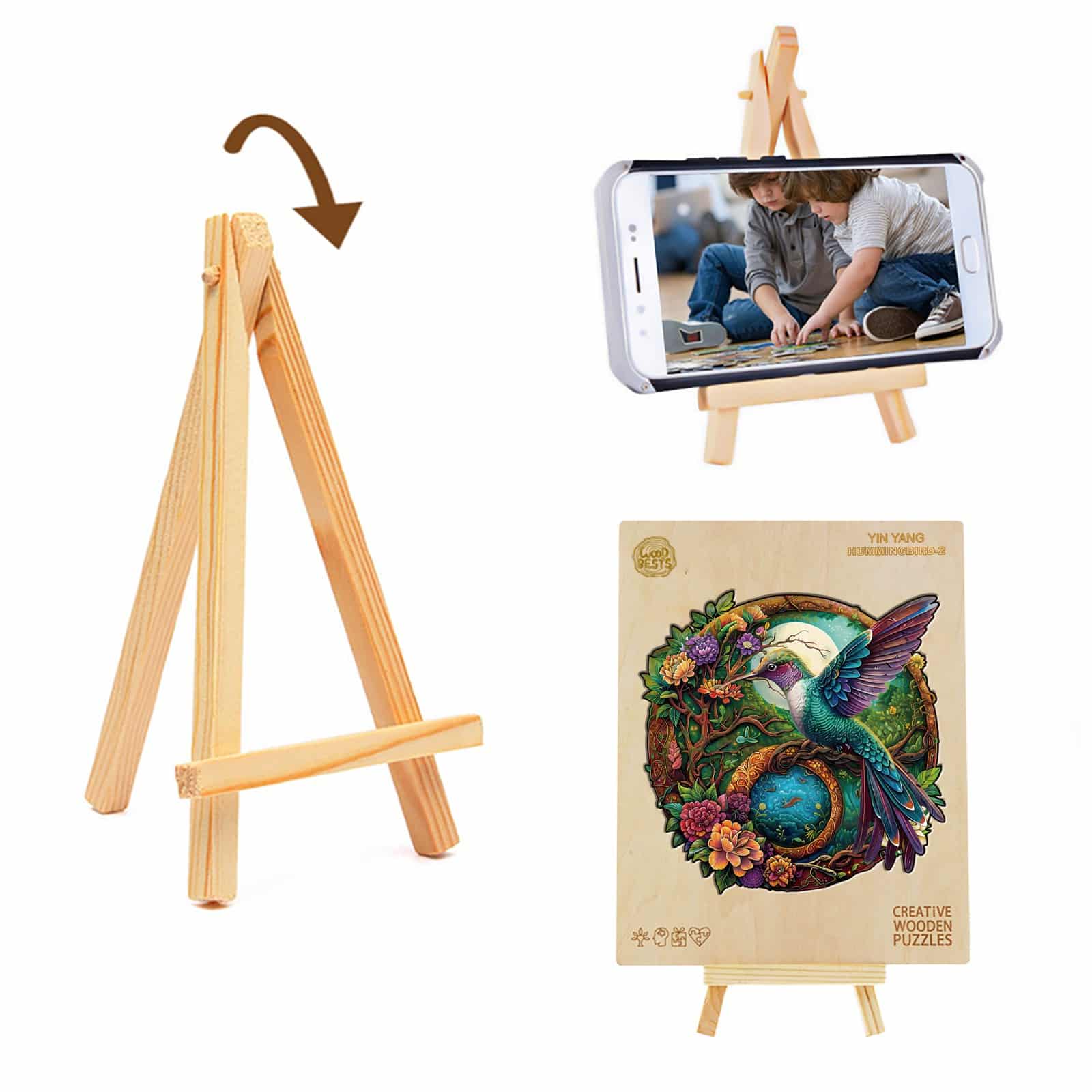 Wooden Jigsaw Puzzle - Yin Yang Hummingbird 2 - Image 6