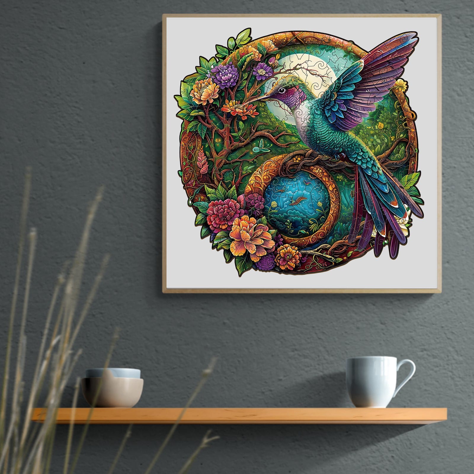 Wooden Jigsaw Puzzle - Yin Yang Hummingbird 2 - Image 8